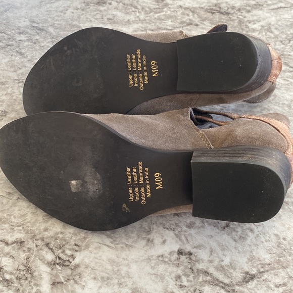 Rebels Tan Distressed Ankle Boots - Picture 4 of 6